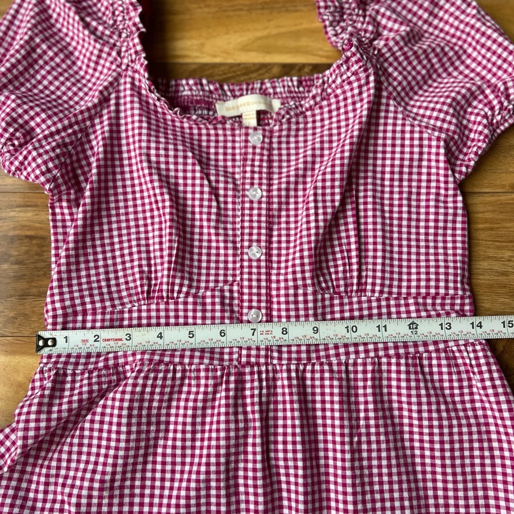 Chic Pink Checkered Midi Dress - Picture 10 of 12